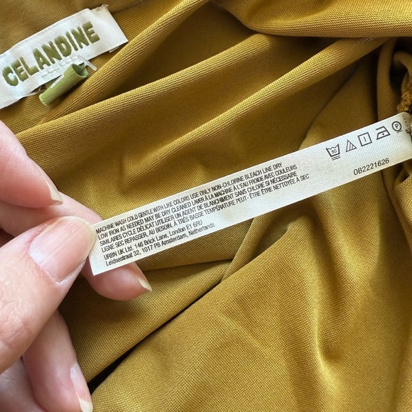 Anthropologie Celadine Gabbie Strapless Tube Top Ruched Maxi Skirt Set Bronze - Picture 5 of 12